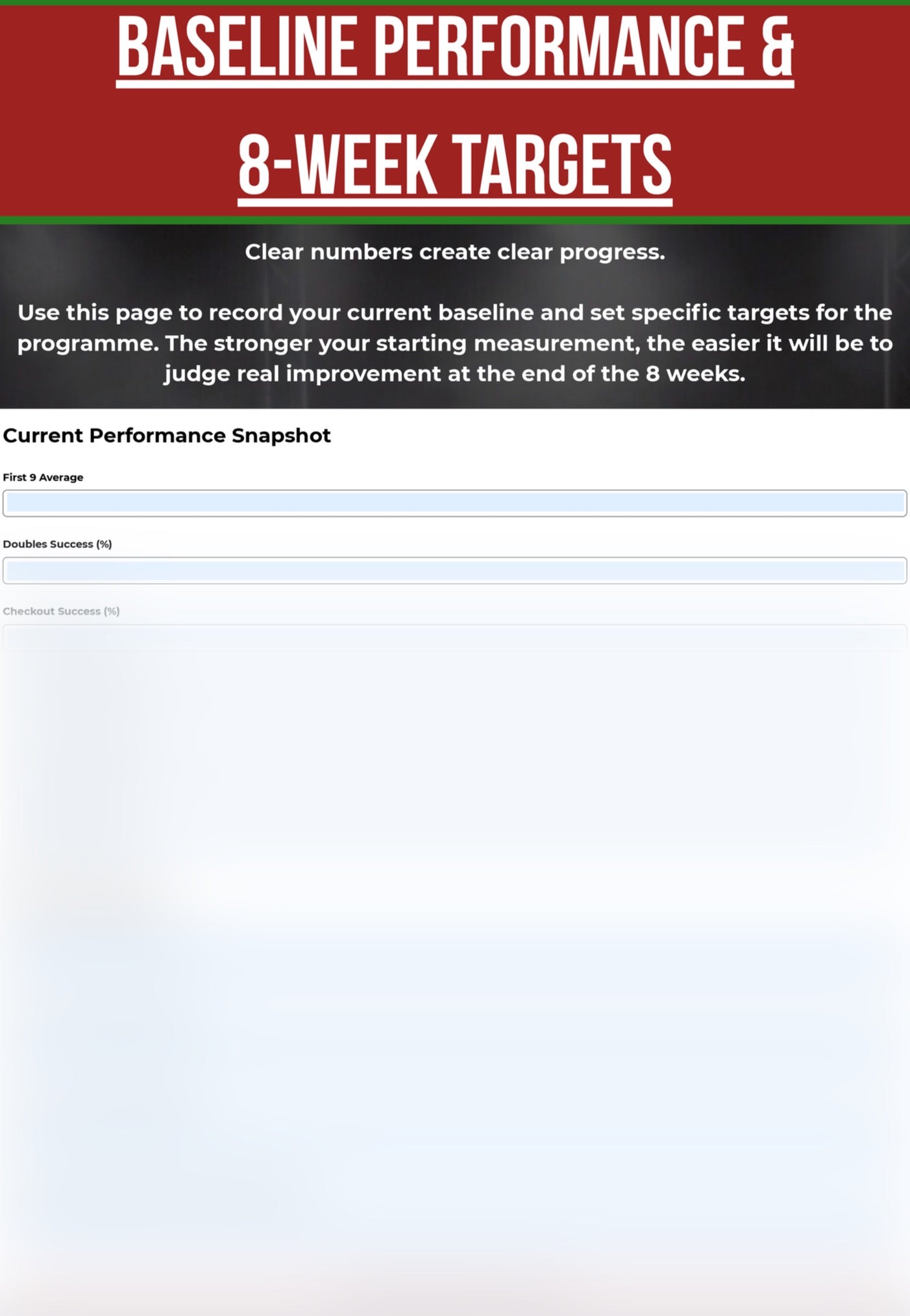8-Week Advanced Darts Performance Programme