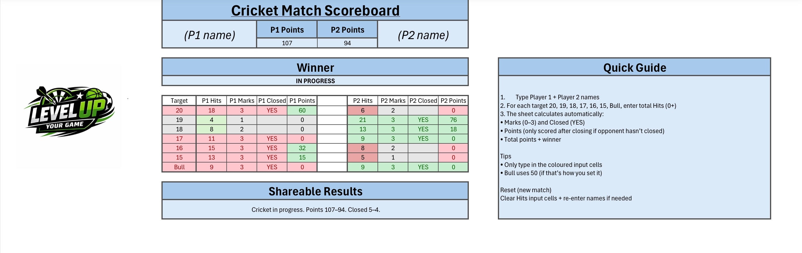Ultimate Darts Scoring Pack