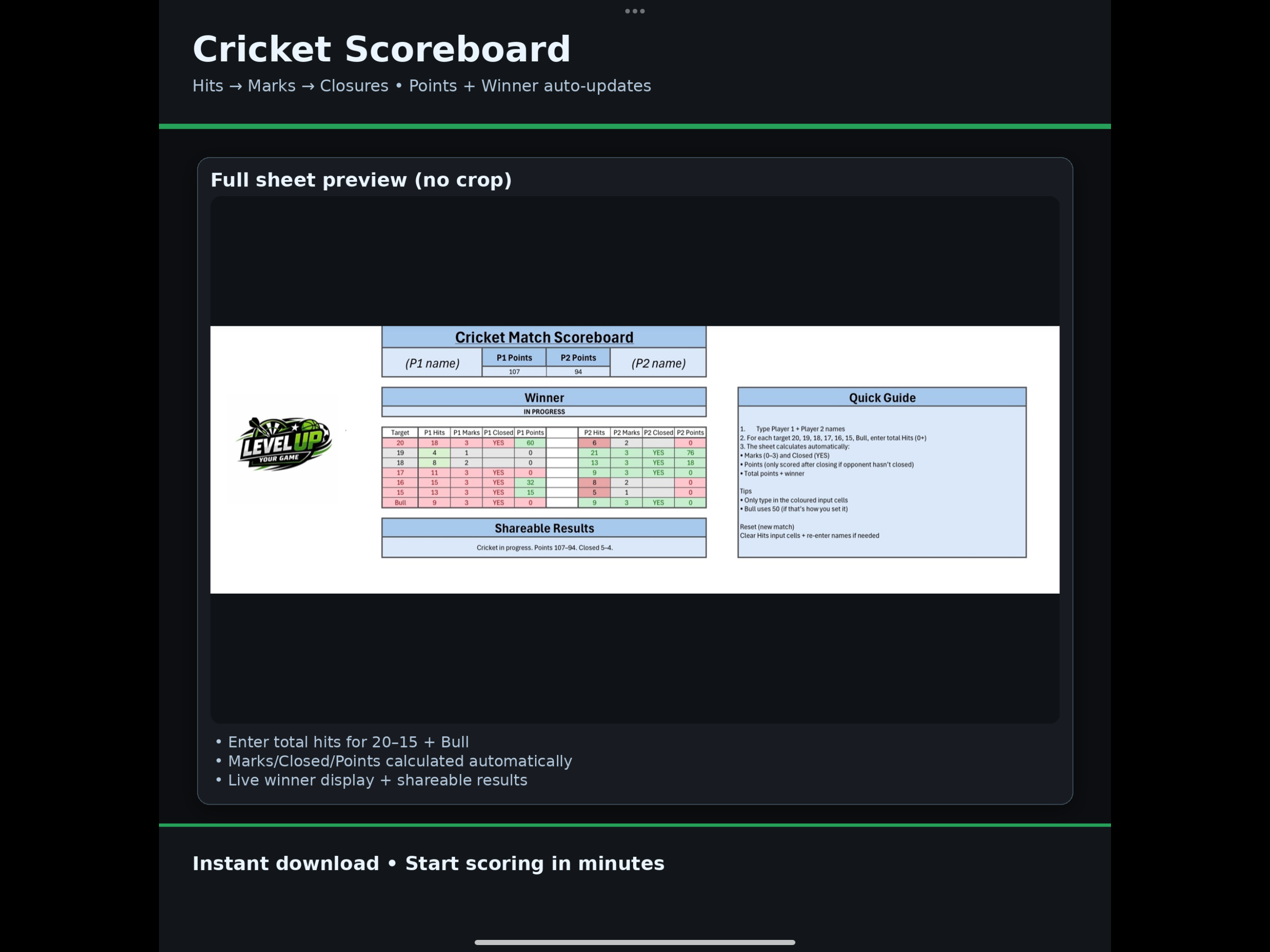 Ultimate Darts Scoring Pack