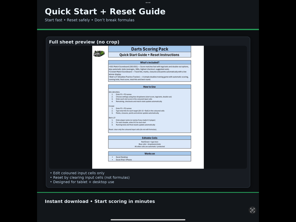 Ultimate Darts Scoring Pack